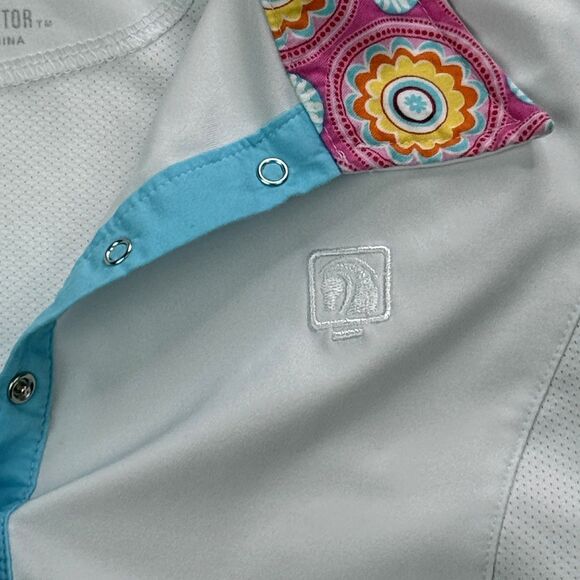 ROMFH Chill Factor Girls Show Shirts L White Floral Collar Lot of 2 - Picture 7 of 12